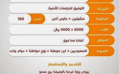 وظائف حراس امن في #مكة المكرمة رواتب 6000 ريال