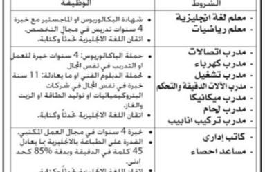 وظائف معلمين انجليزي ورياضيات في #ينبع #جدة #الرياض #الشرقية ومدربين وكاتب إداري وامين مكتبة