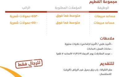 مجموعة الفطيم وظائف مساعد مبيعات رواتب 5500 ريال وعمولات في #الرياض