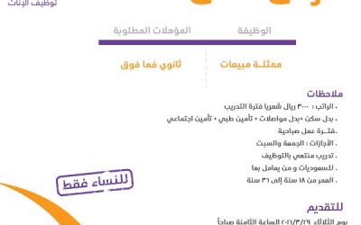 وظائف ممثلات مبيعات في #الرياض