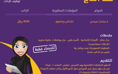 وظائف نسائيه في #جدة فنيات خط انتاج رواتب 4150 ريال