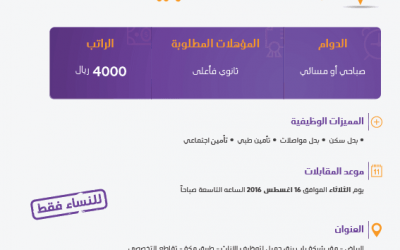 وظائف نسائية في #الرياض ممثلة مبيعات راتب 4000 ريال