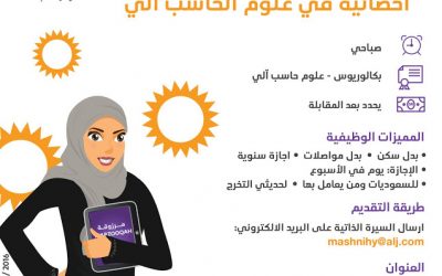 وظائف اخصائية علوم حاسب آلي وترجمة ولغات في #مكة المكرمة