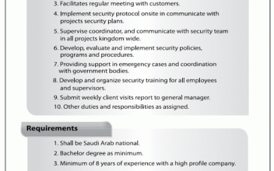 مدير عمليات في شركة امنية