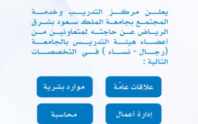 جامعة الملك سعود وظائف متعاونين نساء ورجال