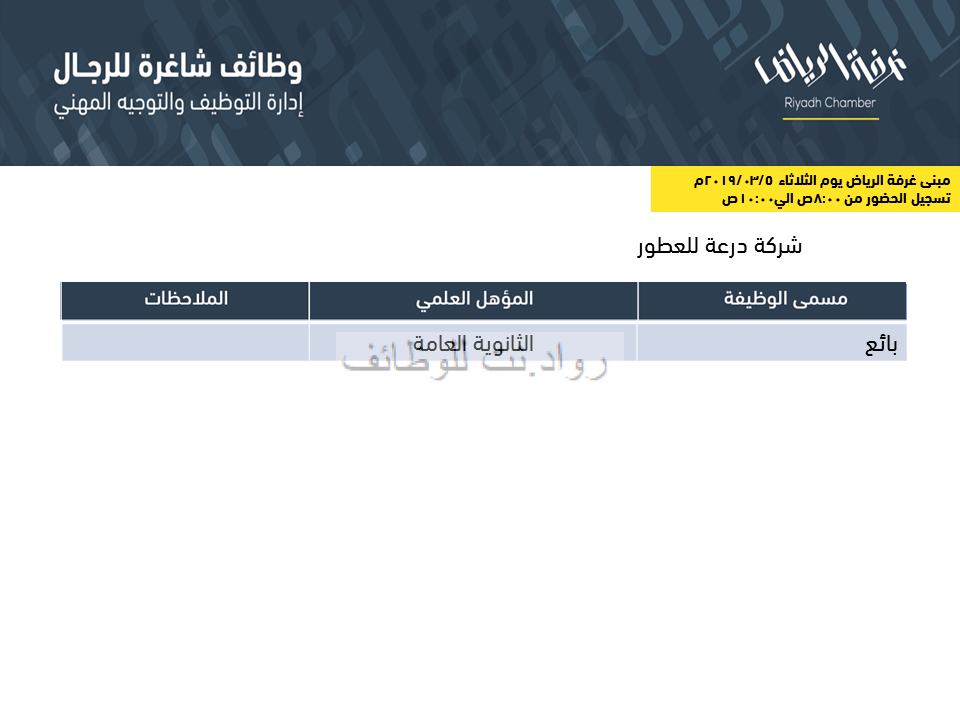وظائف غرفة الرياض للشباب بمسميات مختلفة في اكثر من شركة