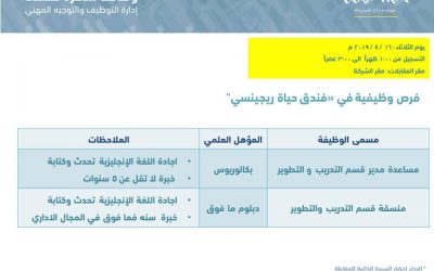 فندق حياة ريجينسي وظائف نسائية في الرياض