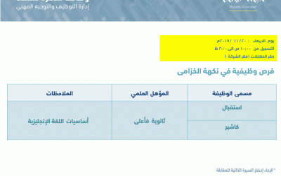 نكهة الخزامى وظائف نسائية استقبال وكاشير في الرياض