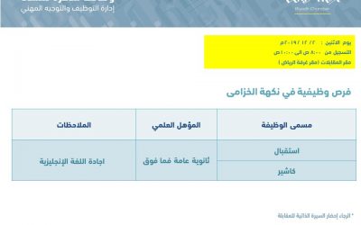 نكهة الخزامى وظائف نسائية استقبال وكاشير في الرياض