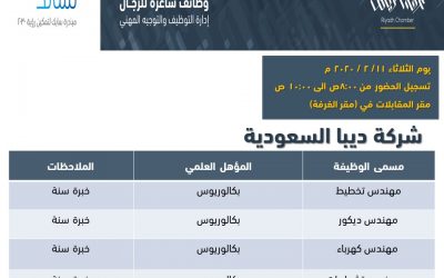 شركة ديبا السعودية وظائف مهندسين في الرياض