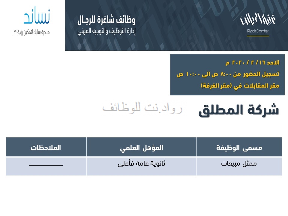 جميع وظائف غرفة الرياض الرجالية لهذا الاسبوع